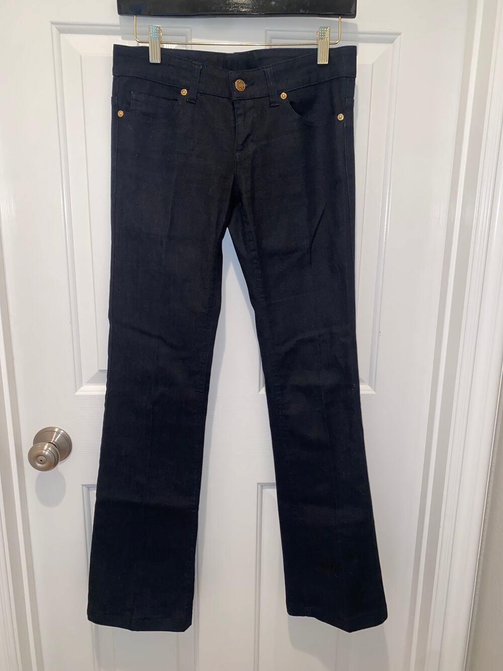 Gucci 70"s Jeans Black Flare Ultra Low Rise Size 40 (US 4)